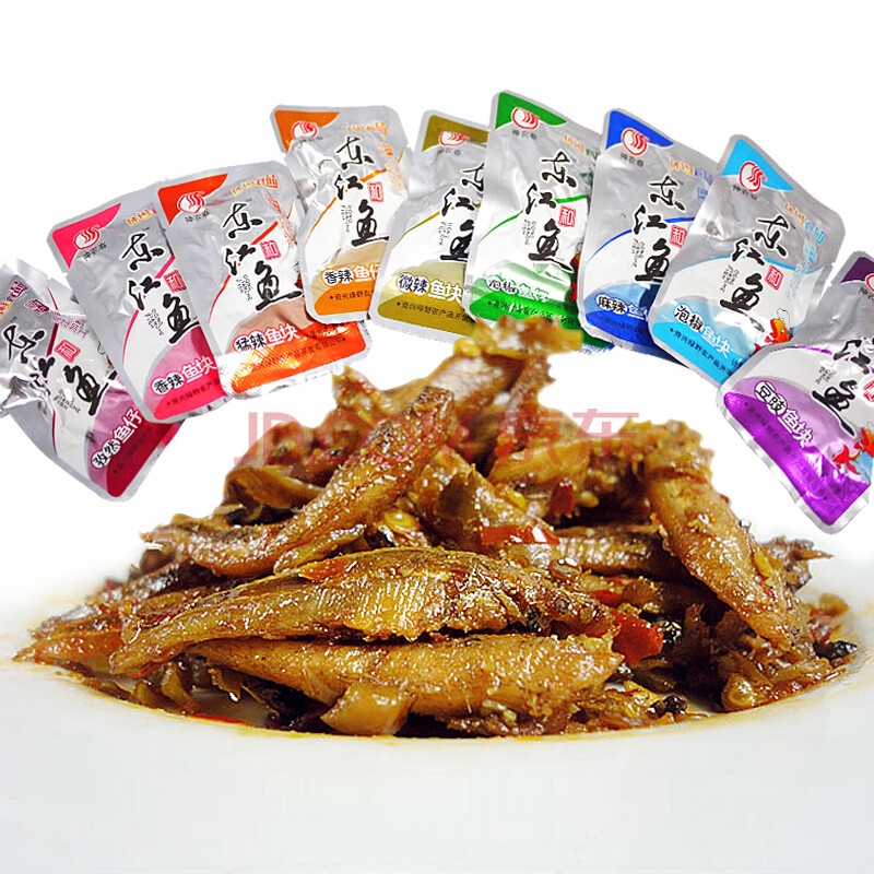 神农春东江鱼500g 湖南郴州资兴特产 东江鱼鱼块鱼仔零食 香辣素兔肉
