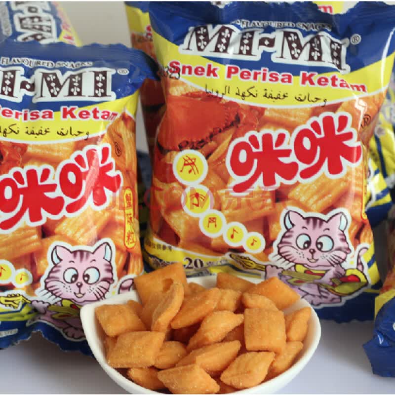 咪咪 蟹味粒 正宗马来西亚风味方形咪咪虾条 经典零食咪咪蟹味粒20g