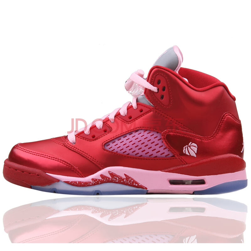 nike air jordan retro 5gs乔丹5代 情人节440892-605 红色 35.