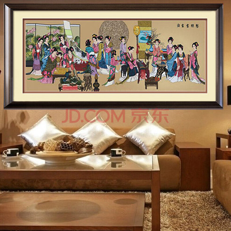 易思居精准印布十字绣琴棋书画十字绣大幅新款客厅