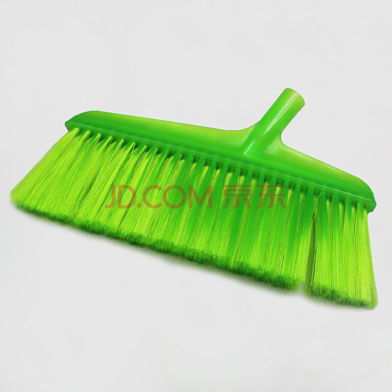 舒康 塑料丝不锈钢直杆去污强亮洁绿色扫把簸箕两件装 绿色