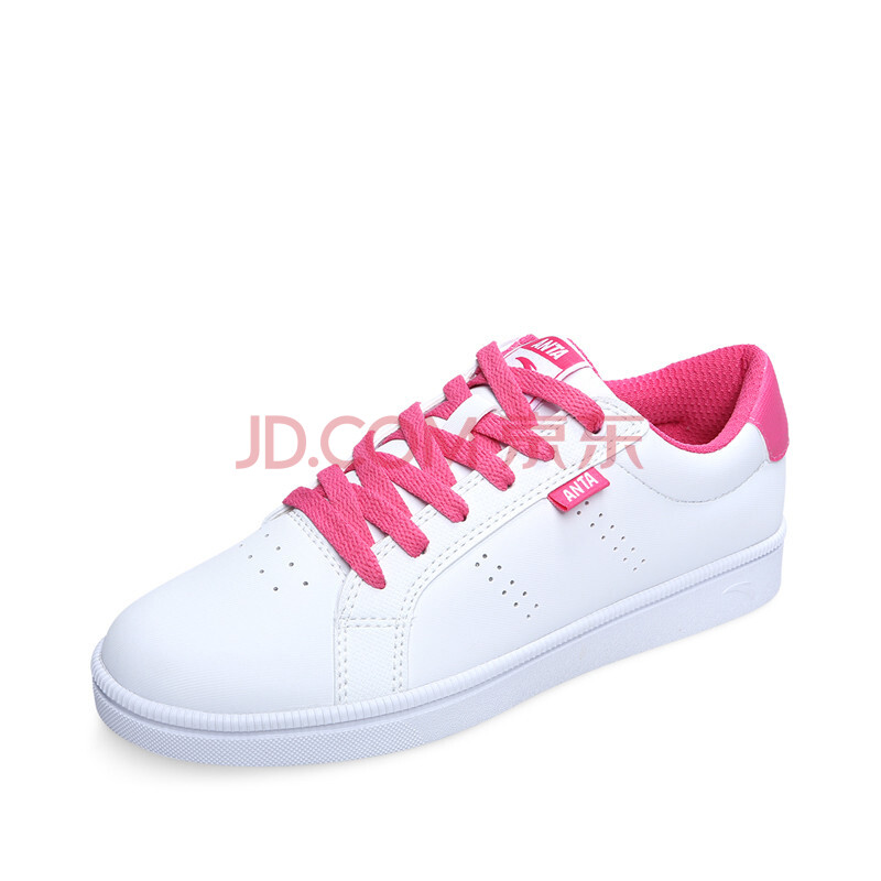 2014春新款anta安踏女鞋板鞋休闲鞋运动鞋子女款 安踏白/紫红 36