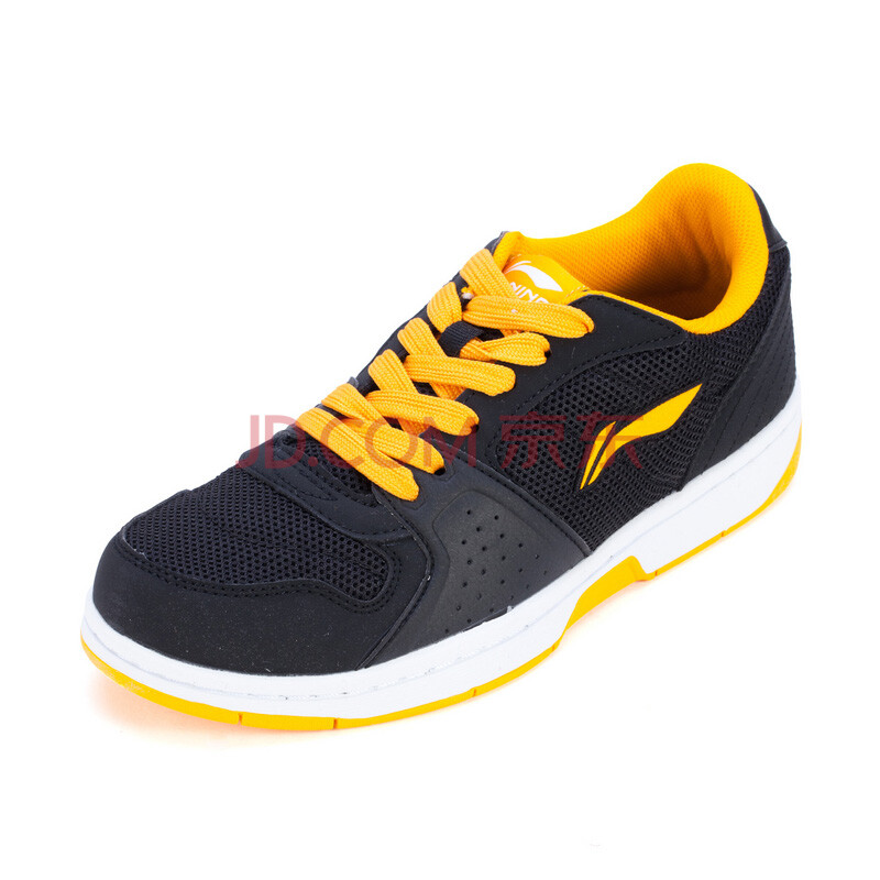 官方正品 李宁运动鞋 男鞋 男士经典休闲鞋 板鞋 alcg061-1-3 黑/橘黄