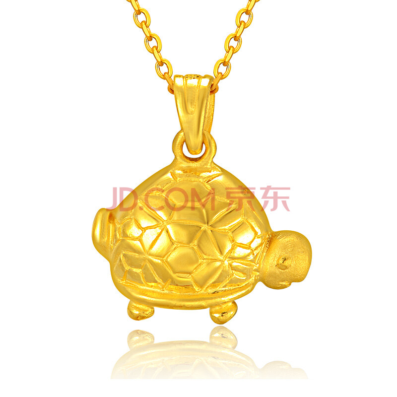 春季上新雅宝福999千足金24k纯黄金男女款吊坠正品女款小乌龟 3.52g