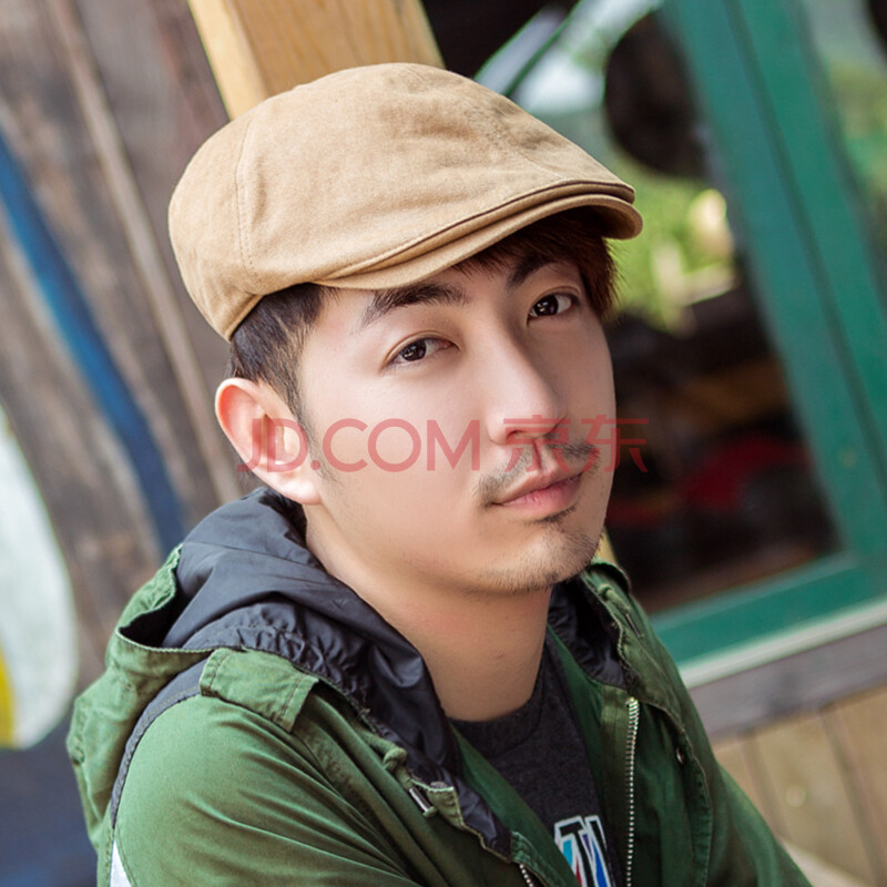 2014春款真享鸭舌帽秋冬季男士帽子n067 卡其色 可调节55-60cm头围