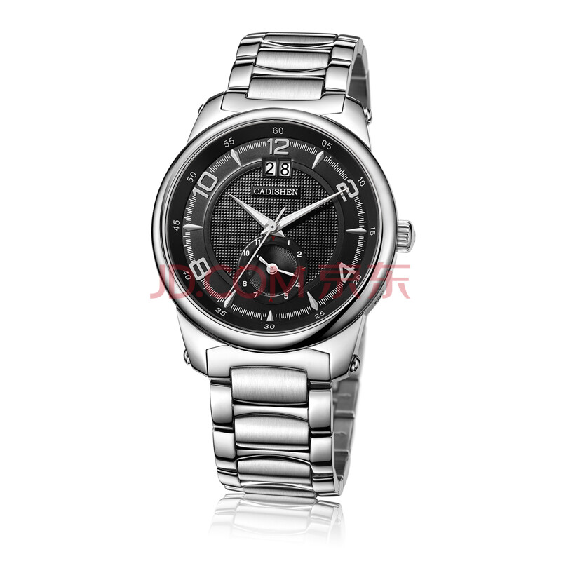 卡迪森cadisen手表男士手表商务手表石英表c-7052g 黑面钢带男表