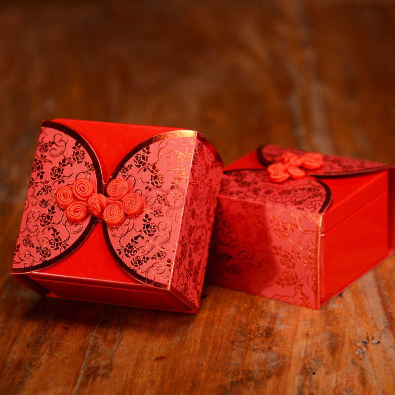 烟雨集 鸿禧创意马口铁 喜糖盒子 婚庆用品糖果盒喜糖