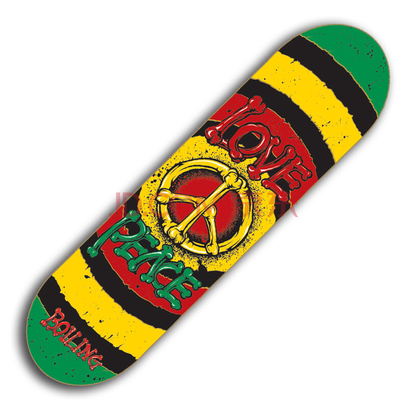 沸点滑板boiling滑板中级专业滑板 爱与和平