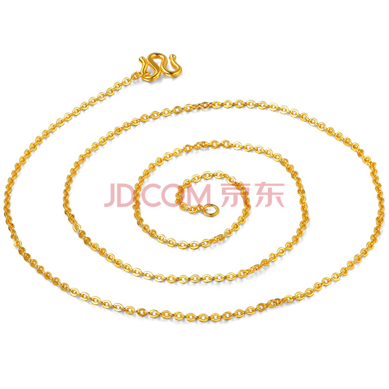 欧瑞德(ord)黄金项链 女款 999千足金 十字链16寸 时尚百搭b00004 2.