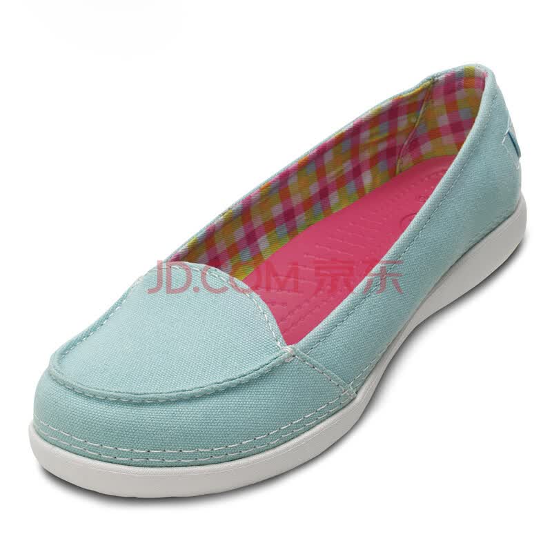 卡骆驰crocs帆布鞋女墨尔本2.0浅口鞋 11815 绿色 w6
