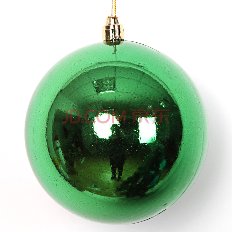 派对魔坊 圣诞树装饰品挂饰配件 圣诞装饰品 光球 12cm 圣诞球 绿色