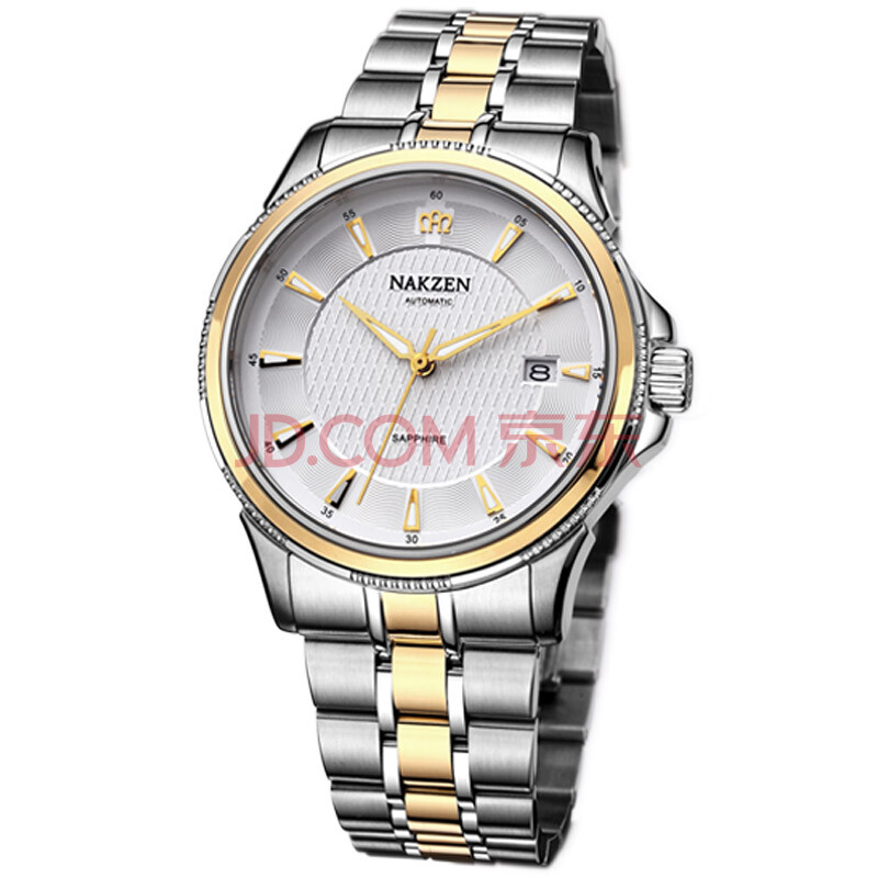 名古城 nakzen 日本名表 男士钢带机械手表6030g 金壳白面【图片 价格
