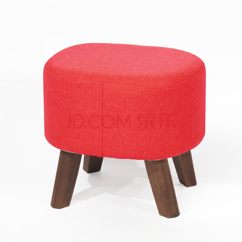 布艺小矮凳实木沙发脚凳换鞋凳客厅茶几凳小凳子小板凳创意时尚圆凳