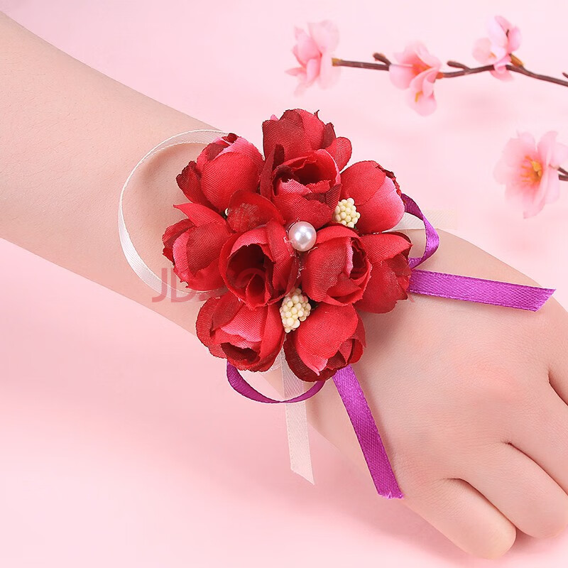 汐情结婚婚庆用品韩式唯美新娘手腕花伴娘婚礼布置装饰姐妹团手环手花