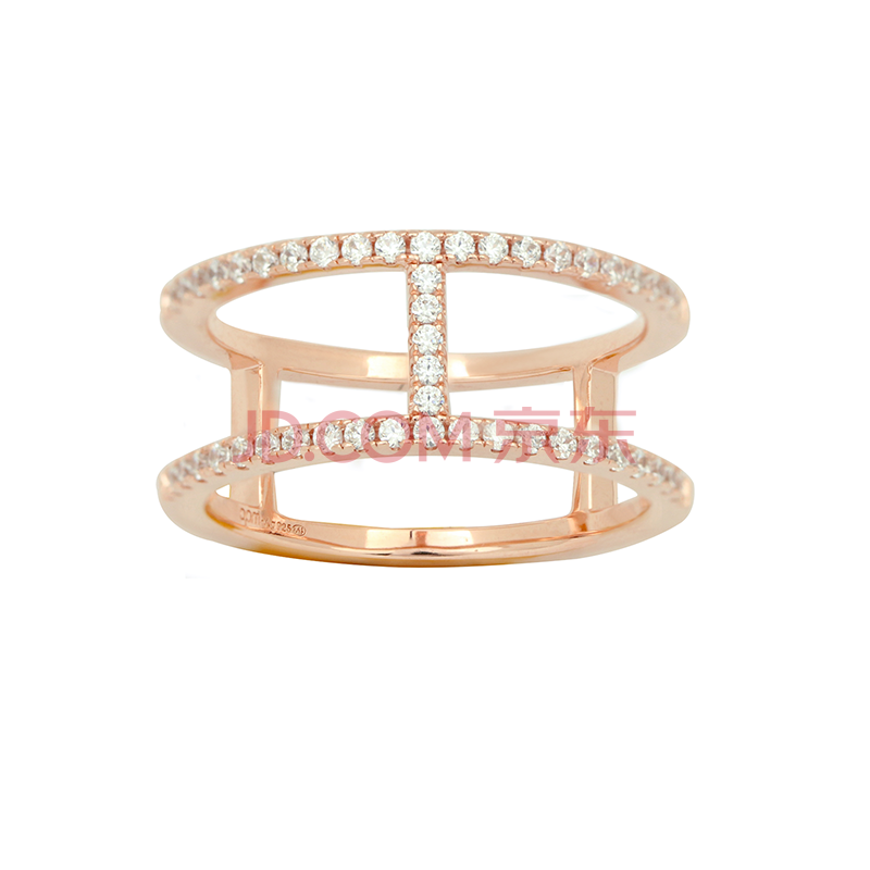 apm monaco工字戒指女 16876 几何图案个性时尚指环 简约气质银首饰