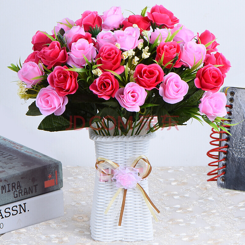 客厅假花仿真花餐桌上的仿真花冰箱上放的花装饰假花仿真干花室内家居