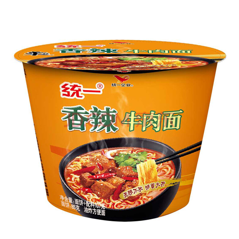 统一 来一桶 香辣牛肉面107g/桶 新老包装随机发货