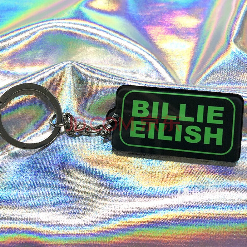 billie eilish 碧梨 bad guy专辑周边元素挂件亚克力双面钥匙扣 签名