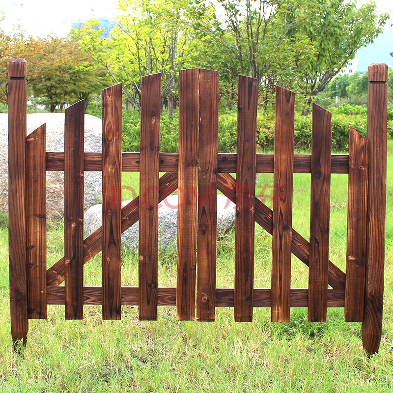 别墅户外庭院碳化防腐木栅栏花园围栏庭院栅栏门工程木门隔断实木篱笆