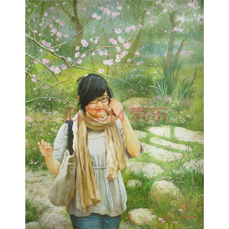 朝鲜一级画家 姜智慧《俏丽俊逸》b