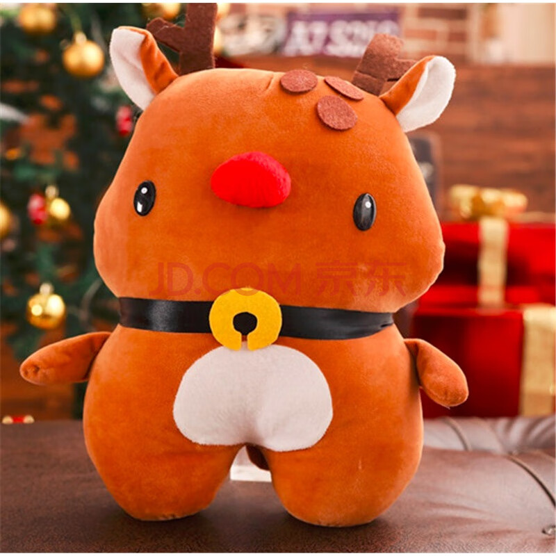 老人公仔玩偶毛绒玩具圣诞树摆件装饰品圣诞节日礼物礼品 麋鹿(抱枕)