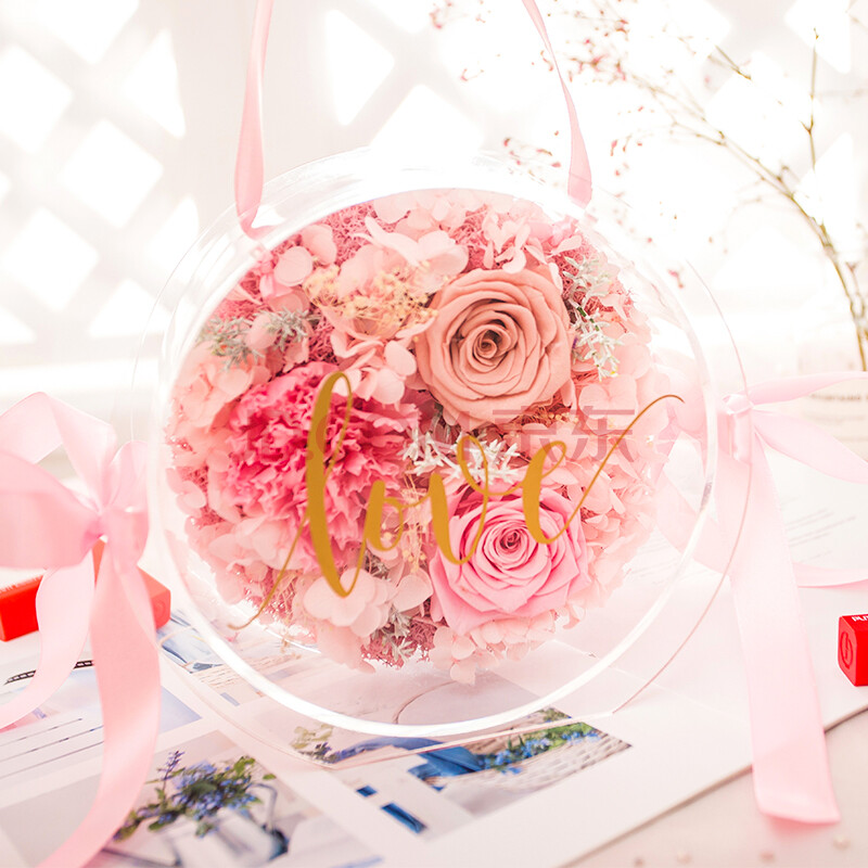 para ella粉色玫瑰康乃馨礼盒