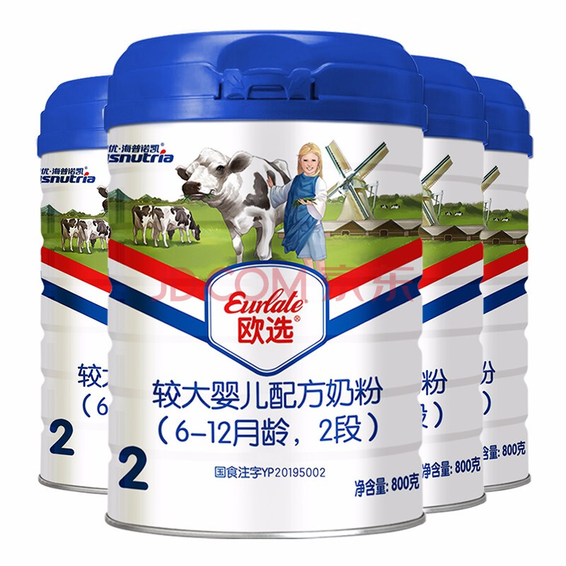 澳优欧选(ausnutria)2段奶粉 荷兰进口 6-12月较大婴儿配方 奶粉 800