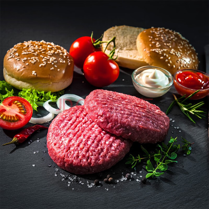 国产牛肉饼汉堡牛肉烧烤牛排营养早餐儿童套餐辅食孕妇西餐食材10块