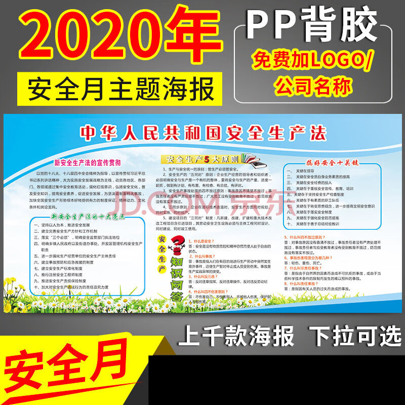 2020年安全生產月檢查海報安全消防教育展板工廠車間驗廠大字標語安全