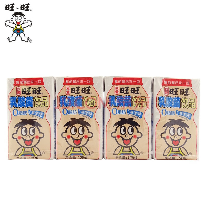 旺仔乳酸菌饮品125ml×4包 排装 儿童营养饮料