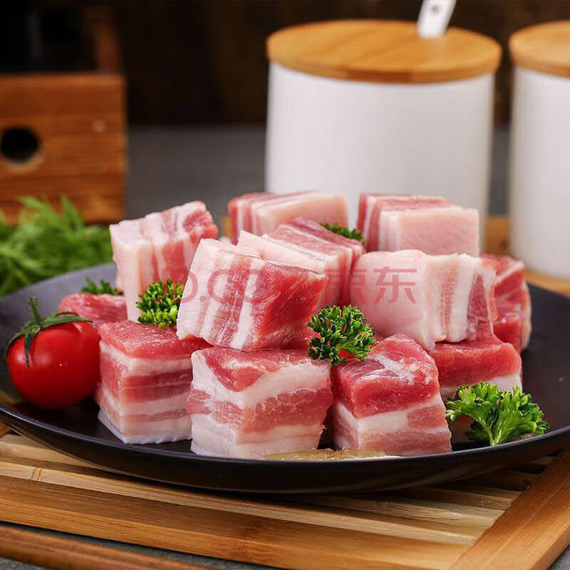 五花肉块2斤1kg 免切精调理 叉烧肉红烧肉东坡肉梅菜扣肉食材 生鲜