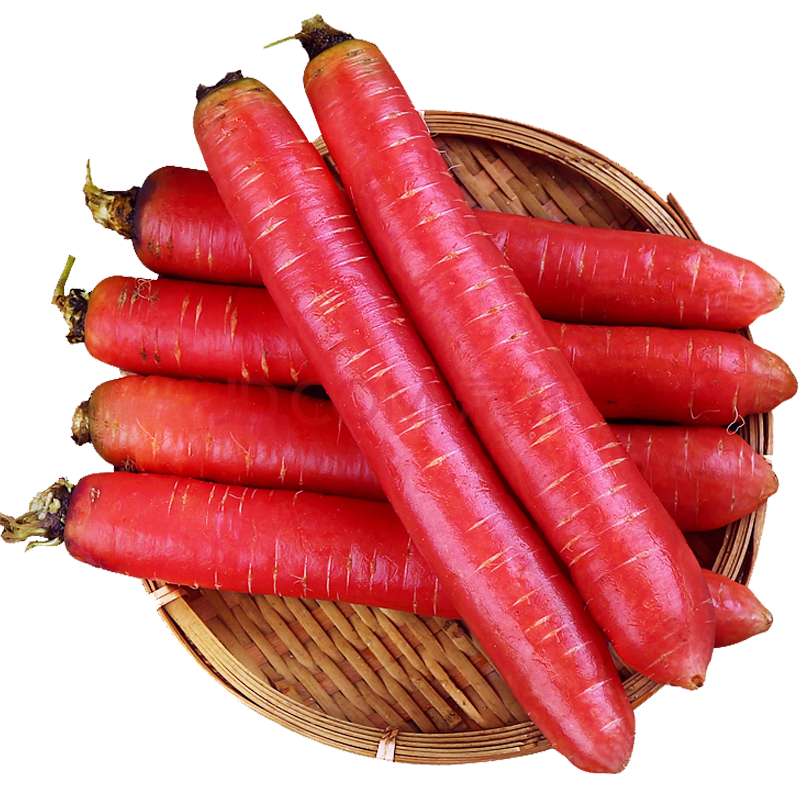 新鲜水果红萝卜胡萝卜 应当季甜脆水果型红皮心罗卜蔬菜 3斤