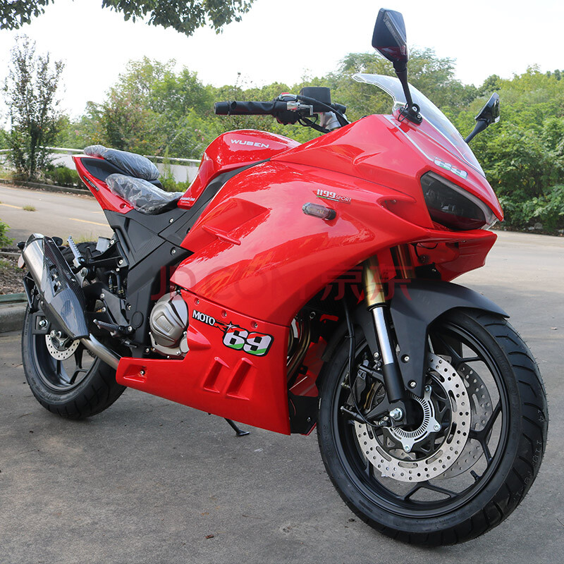 摩托车跑车重机车公路赛趴赛电喷火牙可上牌机车蛟龙摩托400双缸水冷