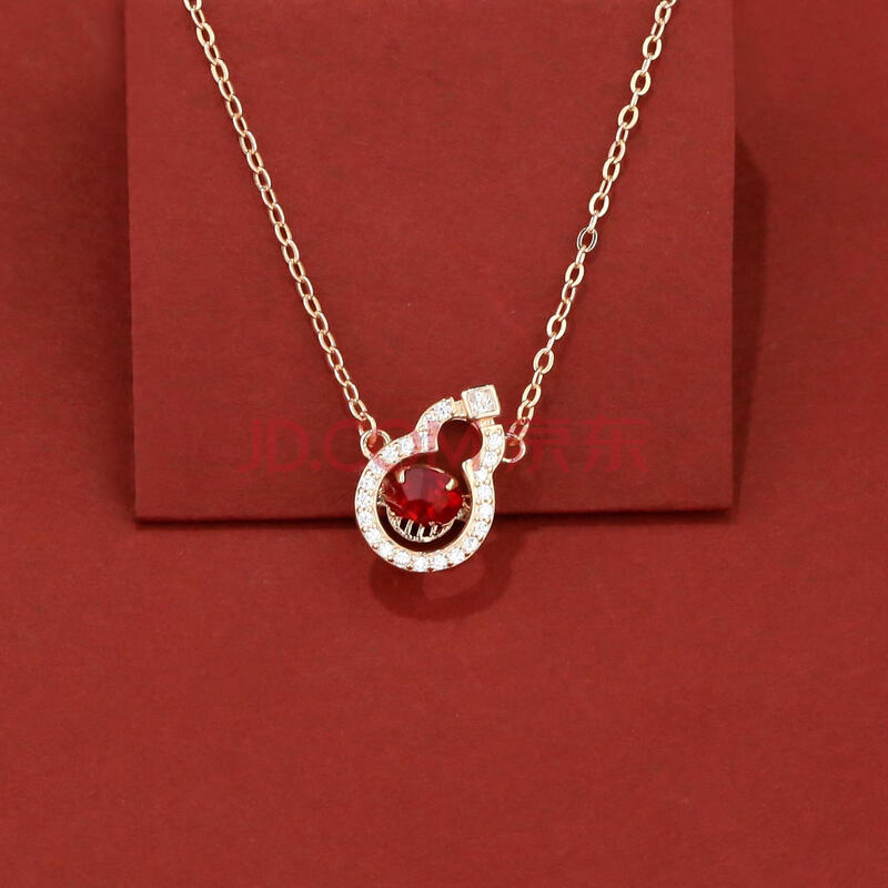 福到新年葫芦项链女s925足银吊坠跳动的心红色中国风耳环手镯礼物 no1