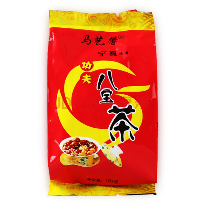 马艺馨功夫八宝茶便携袋装100g重瓣玫瑰花酱银川八宝茶100克 30袋