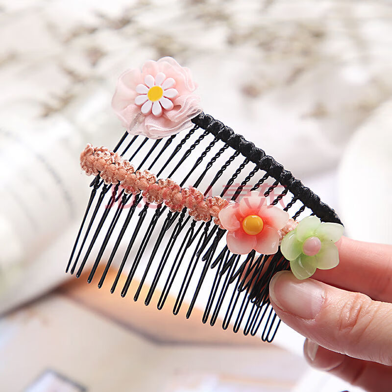 魅丽饰季儿童发梳插梳女童碎发刘海梳防滑发饰头饰盘发神器小女孩发夹