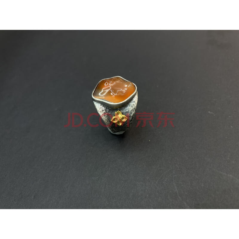 199091 玛瑙戒指925银配足金
