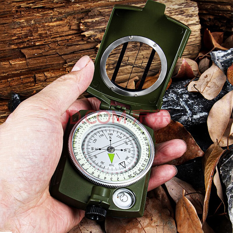 美式多功能指南针专业户外工具指北针野外登山装备地质罗盘 美式折叠