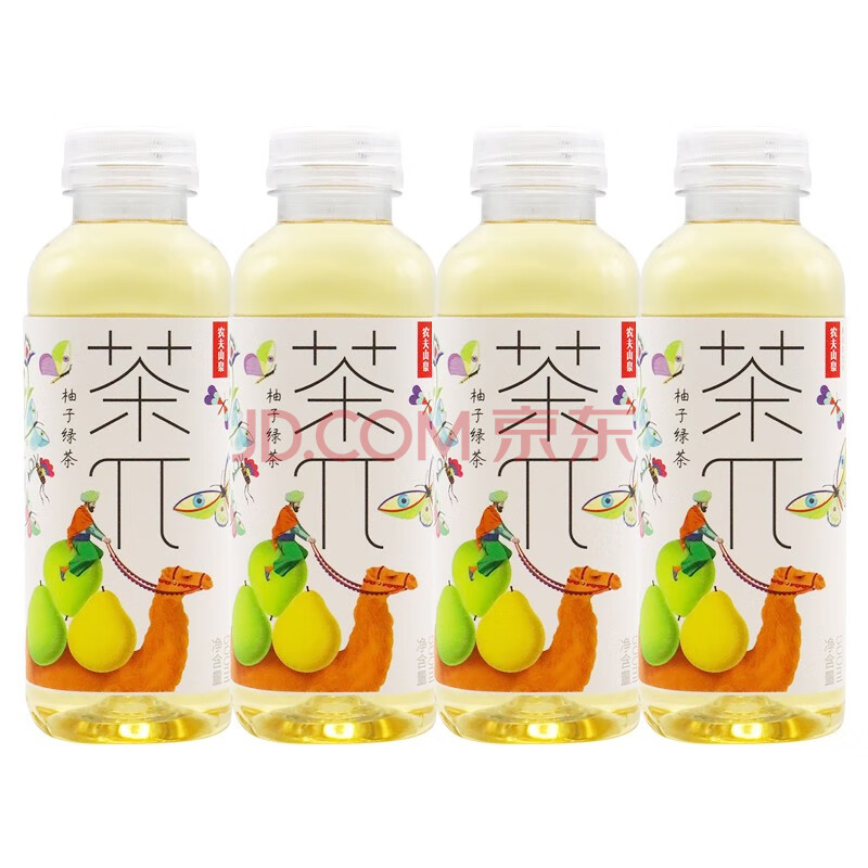 农夫山泉 茶派 茶兀 果味饮料 500ml*4瓶 柚子绿茶*4瓶【图片 价格