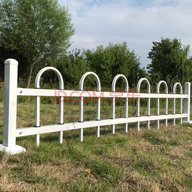 市政绿化栅栏 别墅庭院围墙铁艺围栏栅栏 全白色【1米价格】 50厘米高