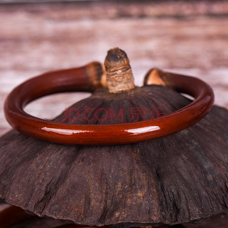 罗丽莎 鸡血藤手镯女款无节4mm小细藤木手镯男 精品搭配两只 13手围