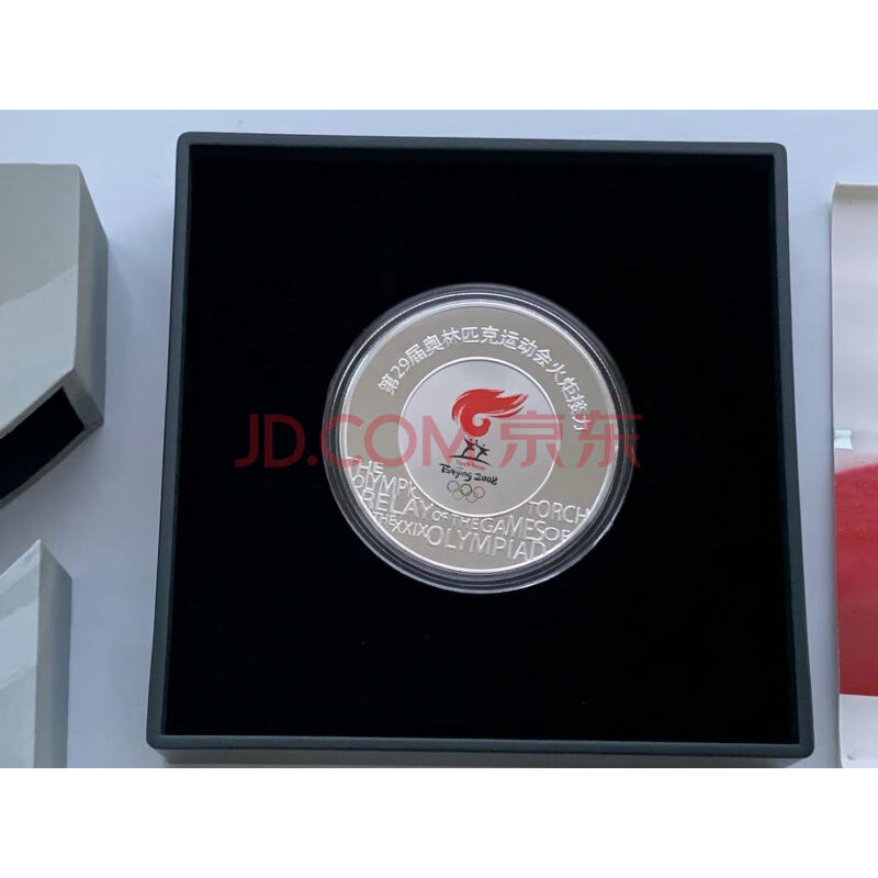 JY42722--第29届奥运会火炬接力纪念章5件足银5盎司155.5克