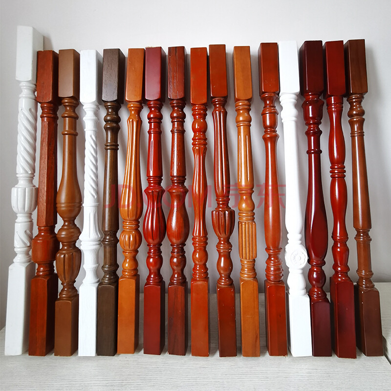实木楼梯扶手整体复式楼别墅楼扶手栏杆家用楼梯立柱实木定制 样品