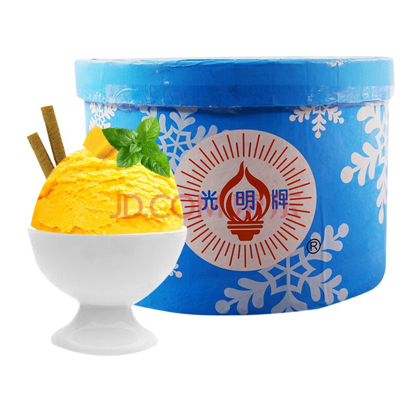 光明大桶冰淇淋3kg装甜品酒店商用挖球冰激凌冰糕雪糕冷饮 芒果