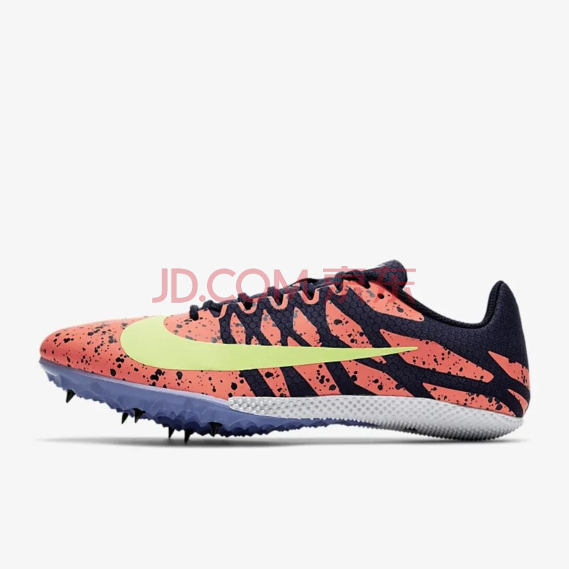 耐克nike zoom rival s9 田径短跑鞋男士钉鞋 橙色907564-801 标准45