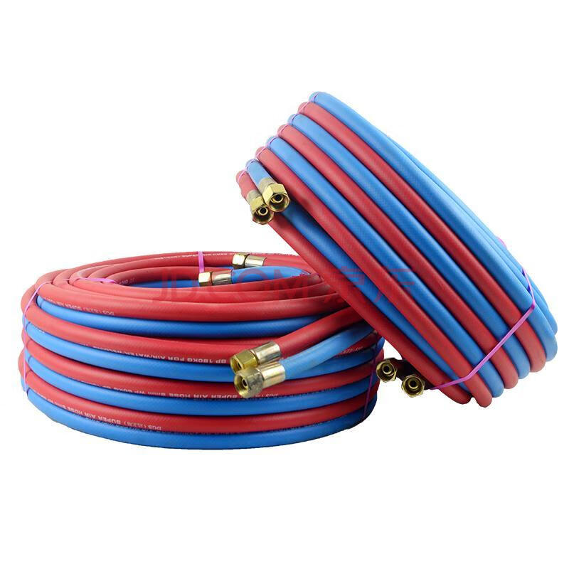 煤气丙烷管双色连体管氧气管三胶两线8mm高压氧气管乙炔管 加厚内径