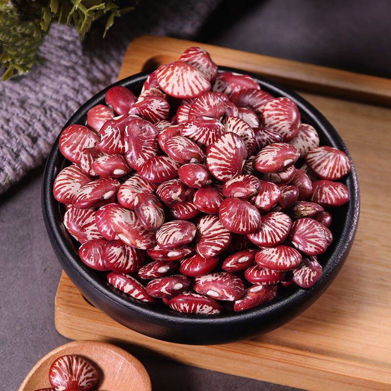 云南斑马豆5斤农家花腰豆花豆菜豆饭豆扁豆红豆紫花