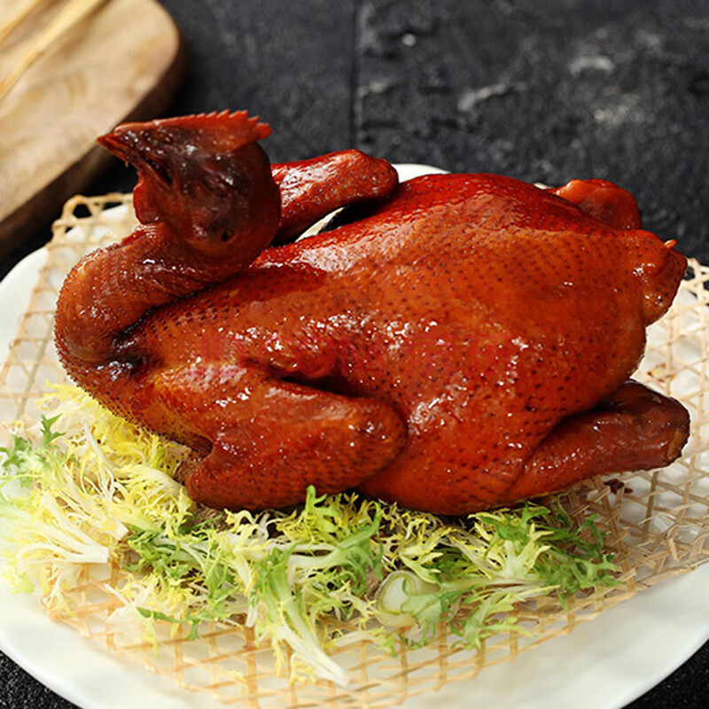 5折 广东温氏豉油鸡850g 即食烧鸡美食酱香鸡五香卤味鸡熟食年货特产