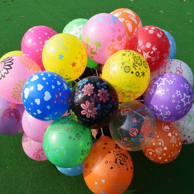 动物气球 印花卡通气球 大号圆形12寸全花气球儿童玩具印花图案气球