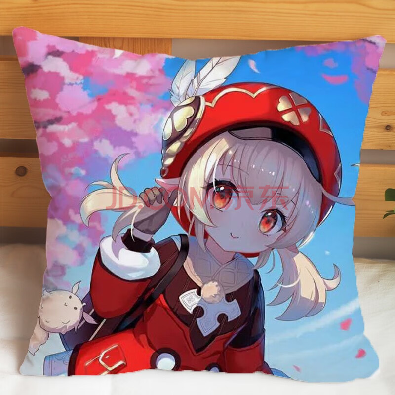 岙筱 原神周边派蒙刻晴枕头菲谢尔可莉二次元动漫抱枕兔兔安柏玩偶 18